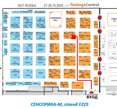План расположения стенда Сенсорика-М (F225)
